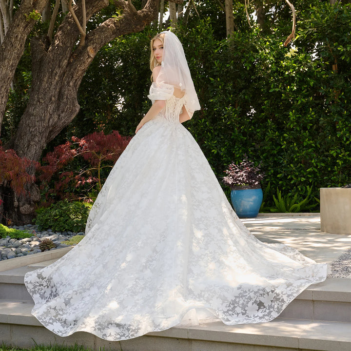 Cold Shoulder A-line Bridal Gown by GLS Gloria GL3840
