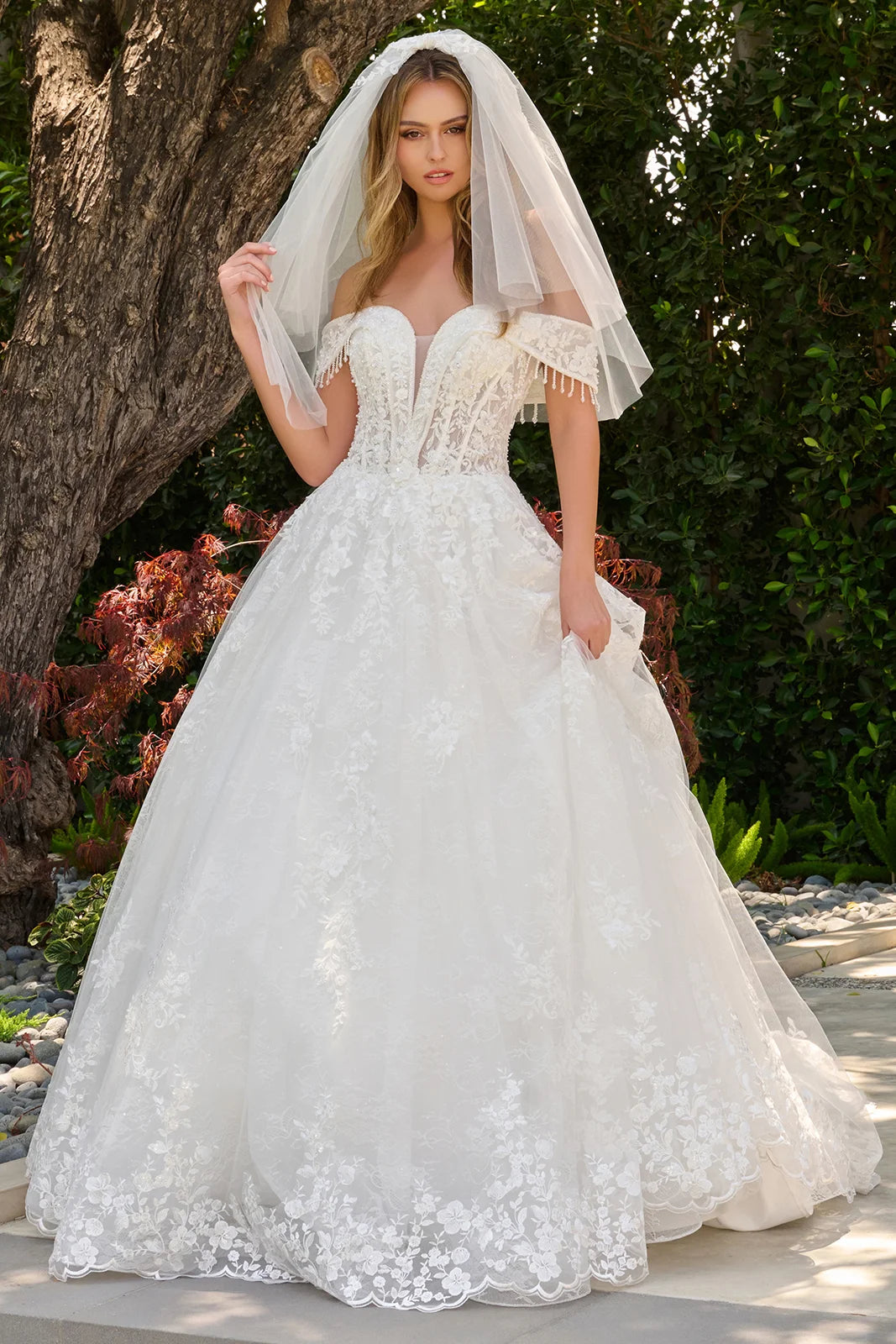 Off Shoulder A-line Bridal Gown by GLS Gloria GL3841