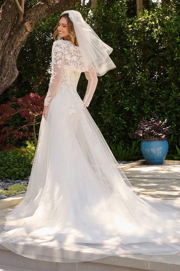 Strapless Bolero Bridal Gown by GLS Gloria GL3842