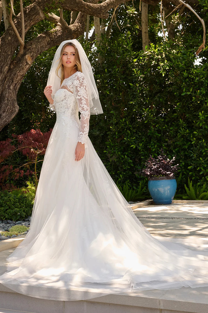 Strapless Bolero Bridal Gown by GLS Gloria GL3842
