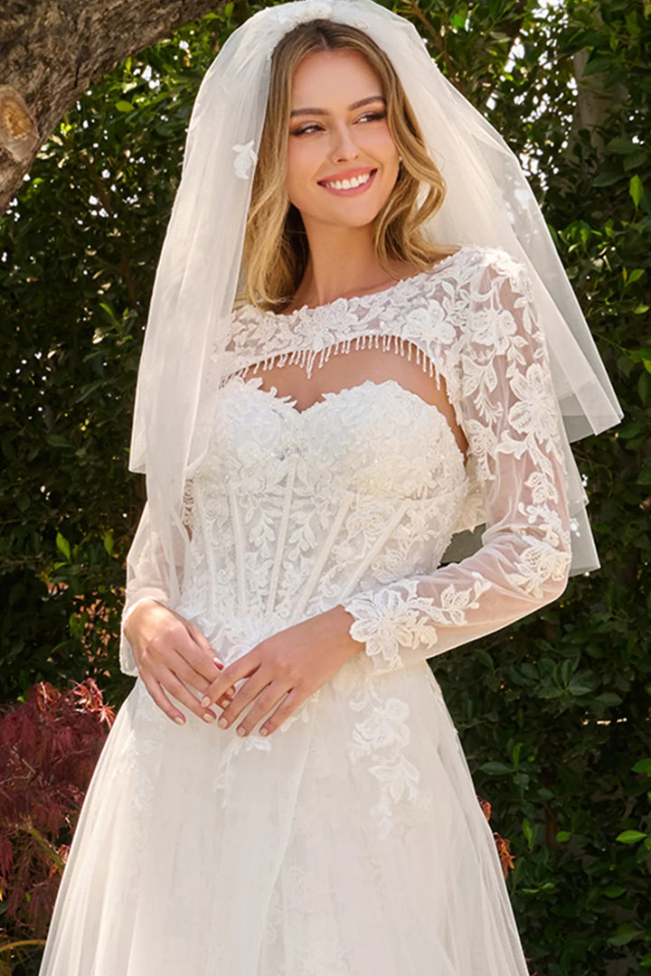 Strapless Bolero Bridal Gown by GLS Gloria GL3842