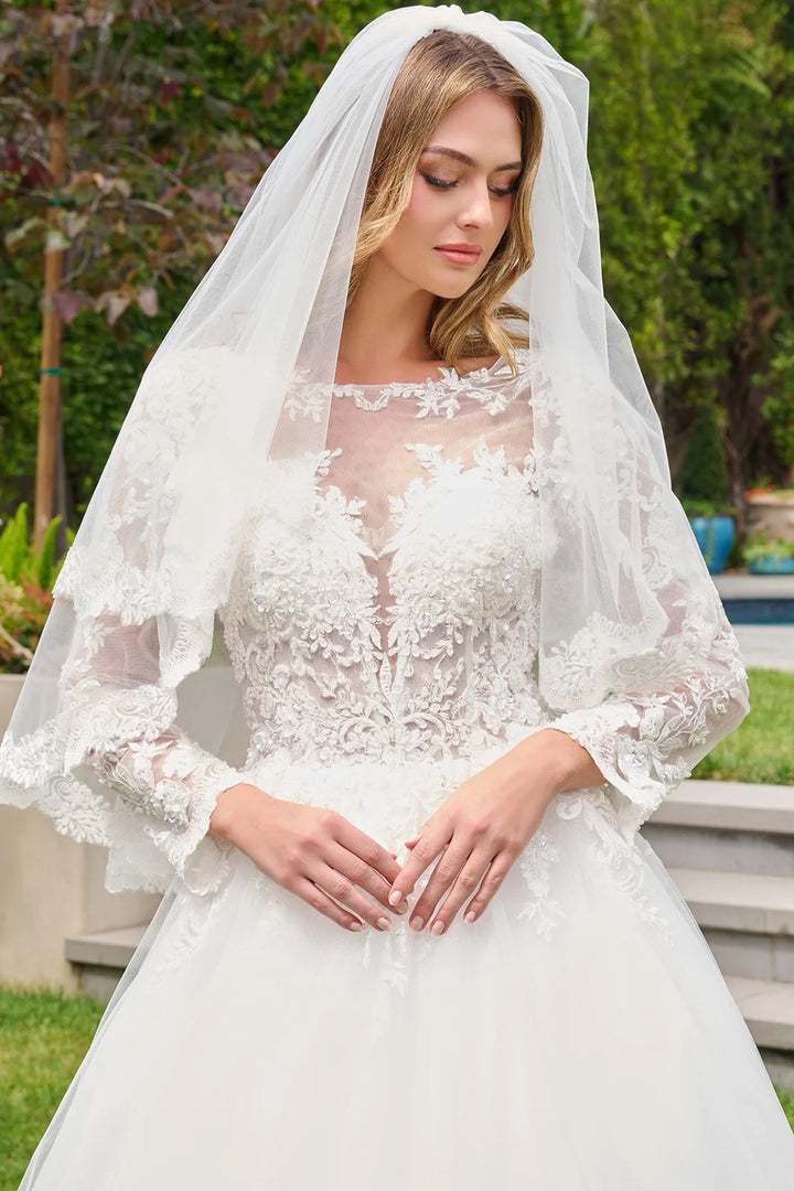 Long Sleeve A-line Bridal Gown by GLS Gloria GL3843