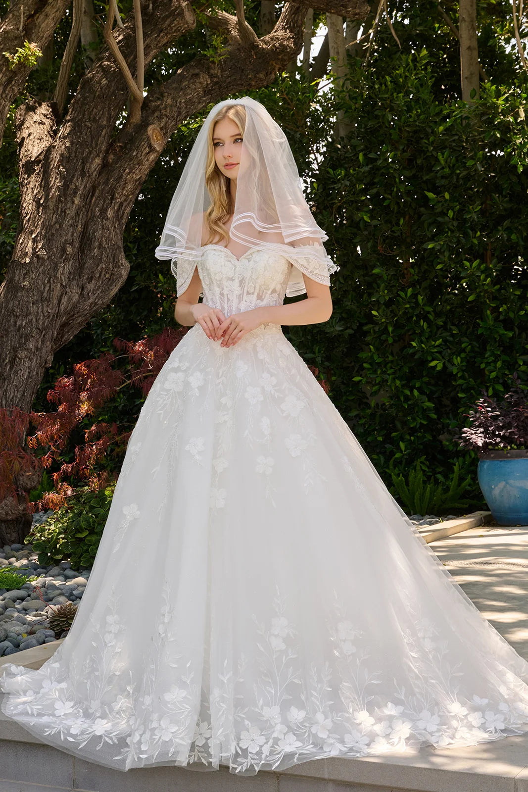 Off Shoulder A-line Bridal Gown by GLS Gloria GL3845