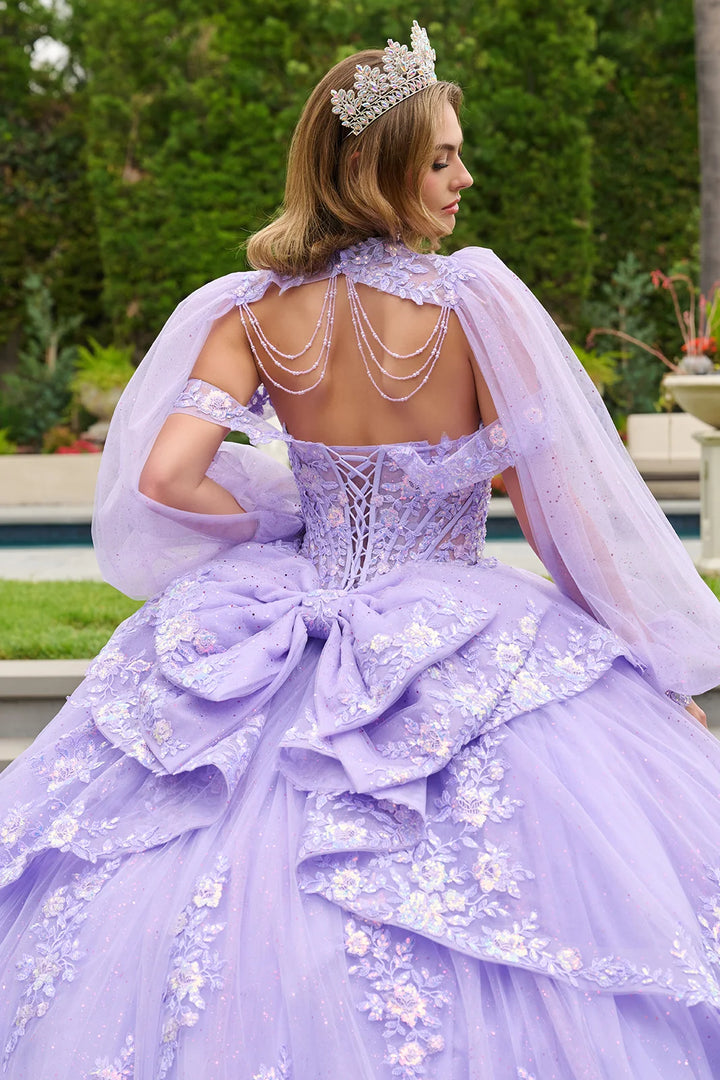 Off Shoulder Puff Sleeve Ball Gown by Elizabeth K GL3847
