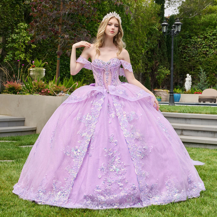 Strapless Off Shoulder Ball Gown by Elizabeth K GL3848