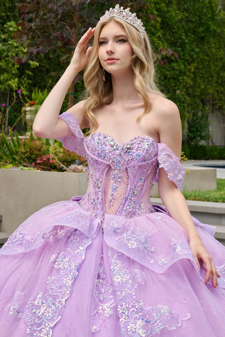 Strapless Off Shoulder Ball Gown by Elizabeth K GL3848