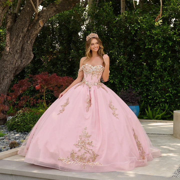 Strapless Off Shoulder Ball Gown by Elizabeth K GL3849