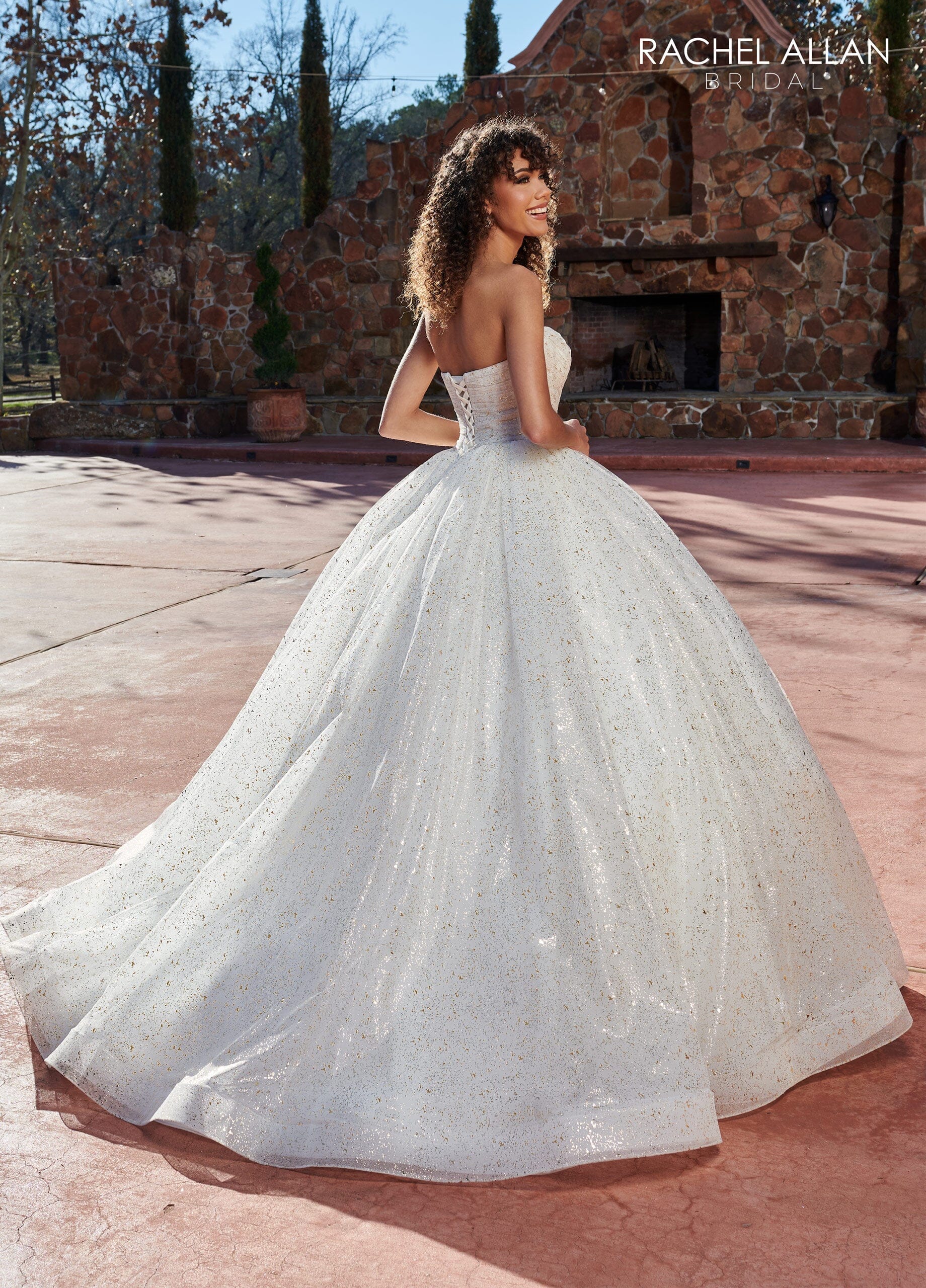 Glitter Strapless Wedding Gown by Rachel Allan RB6122 – ABC