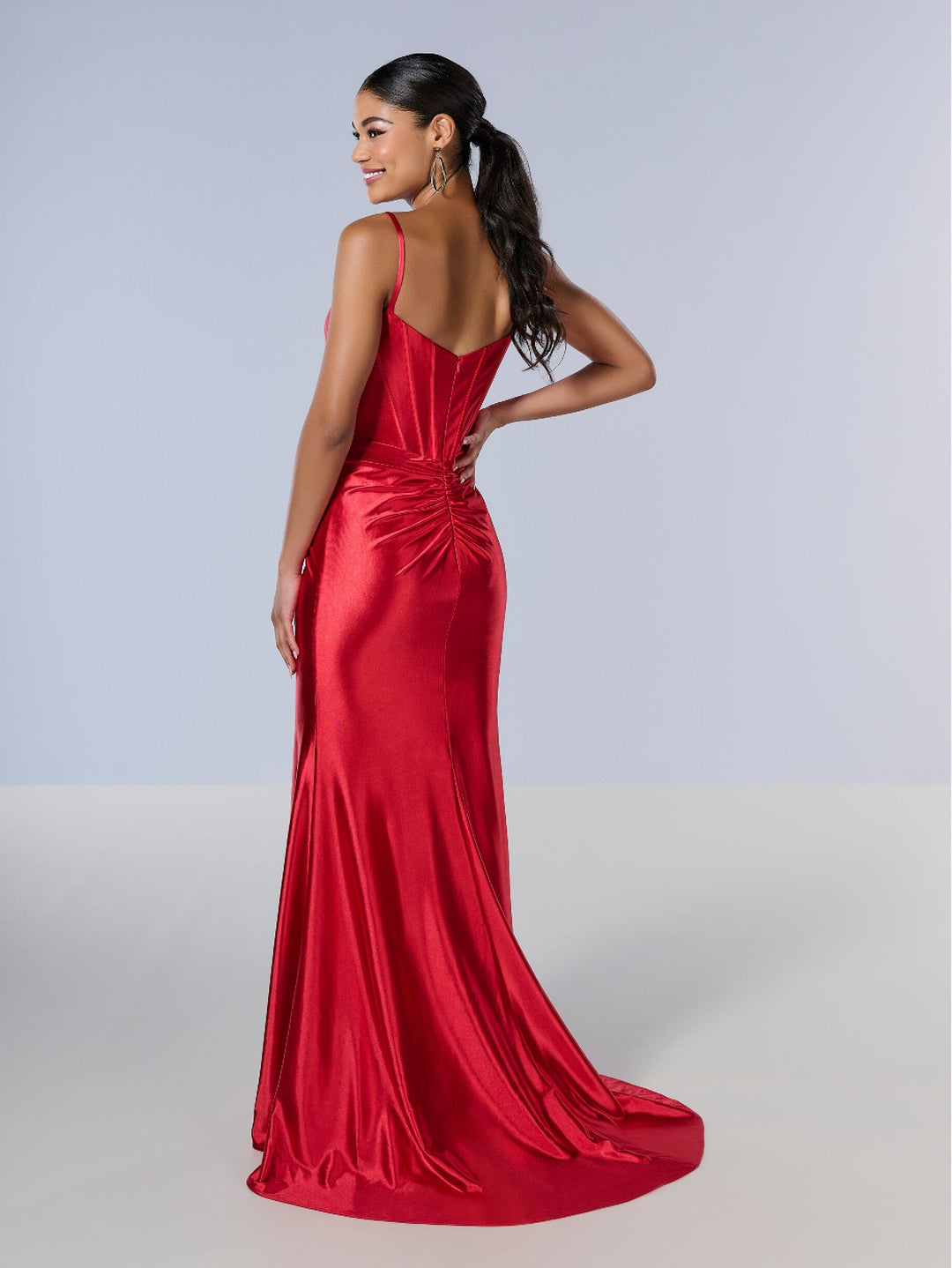 Jersey Sleeveless Slit Gown by Tiffany Designs 16177
