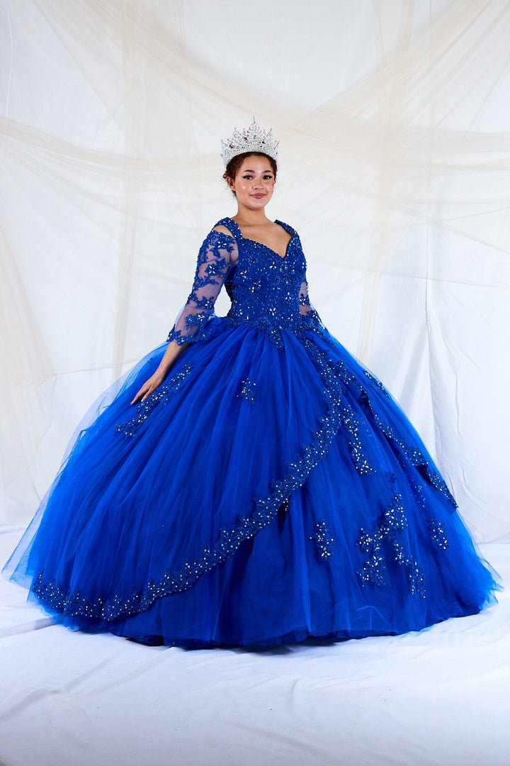 Lace Bell Sleeve Quinceanera Dress by Calla KY-70029