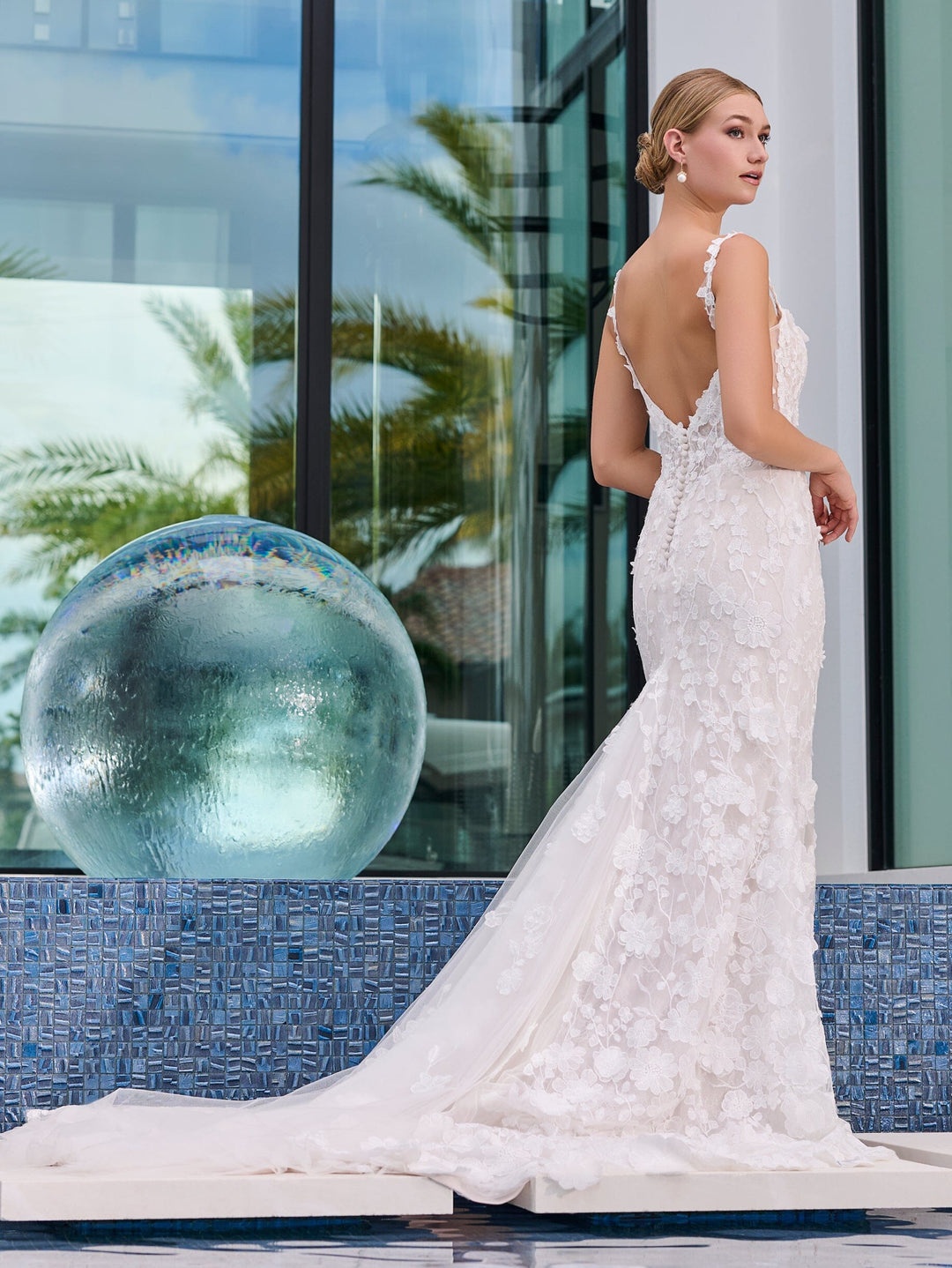 Lace Fitted Sleeveless Bridal Gown by Adrianna Papell 31325