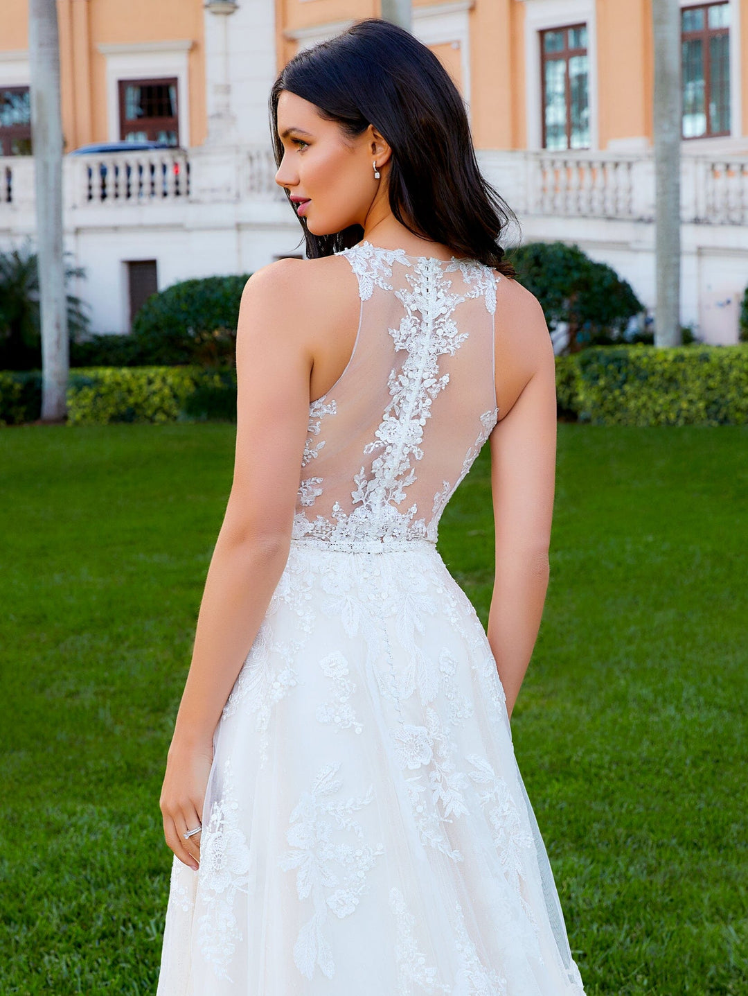 Lace Halter A-line Bridal Gown by Adrianna Papell 31189