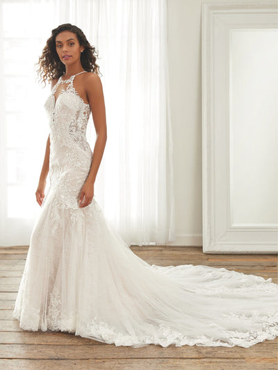 Lace Halter Mermaid Bridal Gown by Adrianna Papell 31226