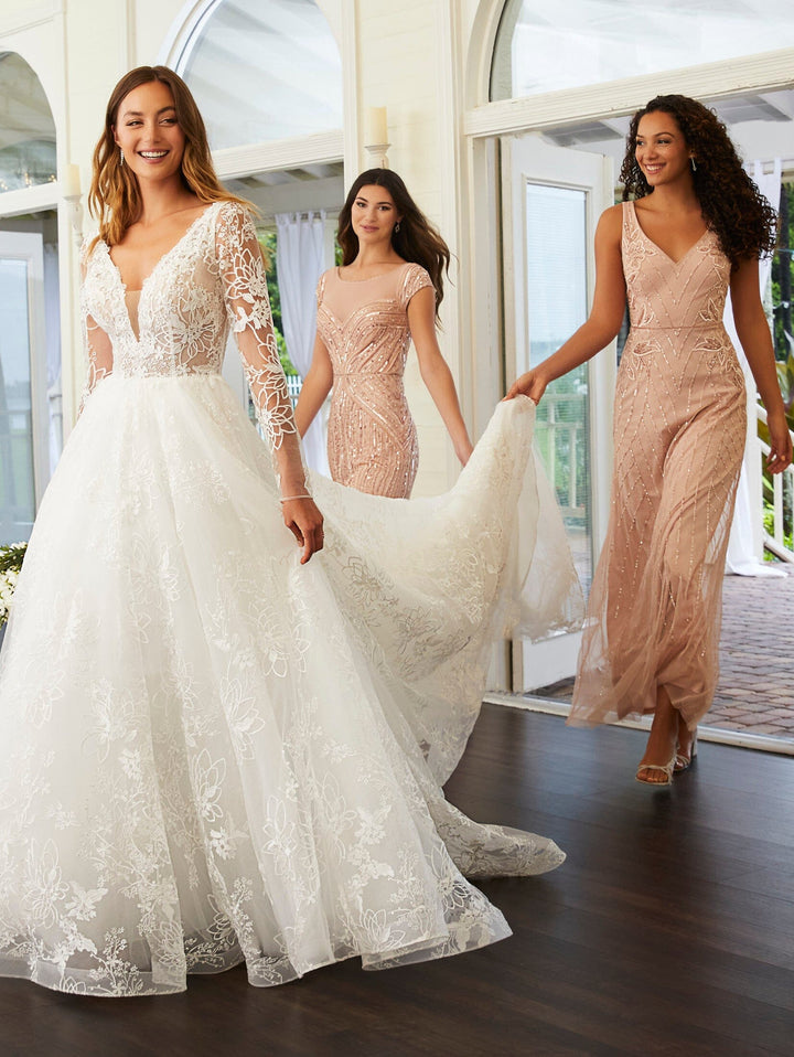 Lace Long Sleeve Wedding Gown by Adrianna Papell 31205