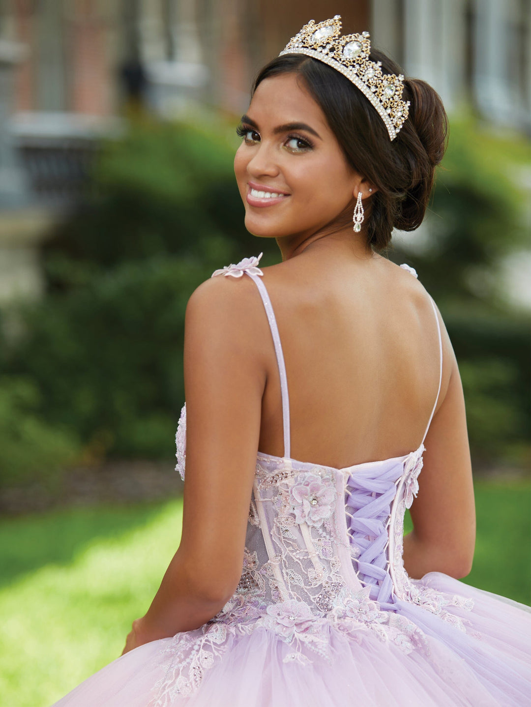 Lace Sheer Corset Quinceanera Dress by Fiesta Gowns 56469