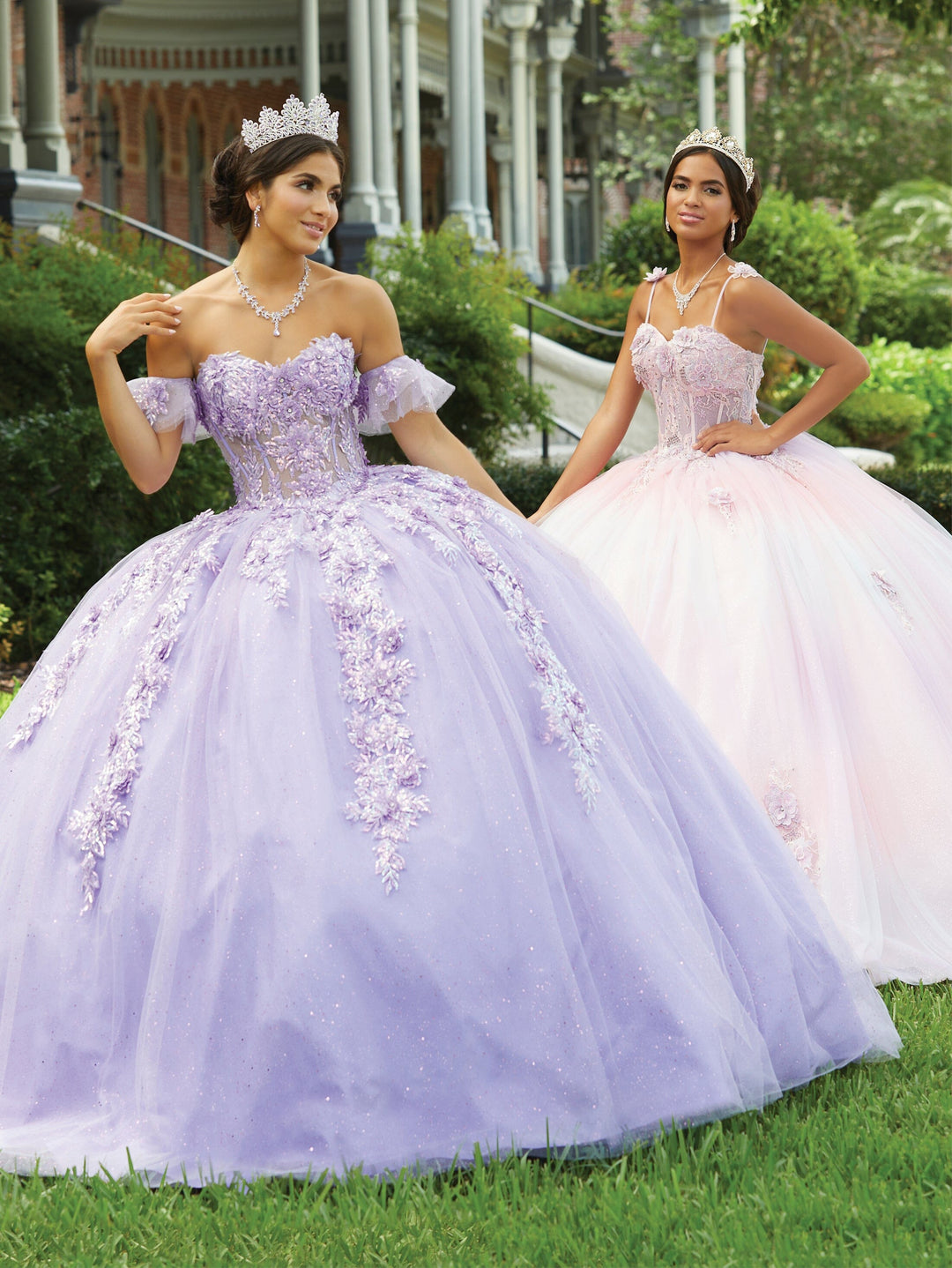 Lace Sheer Corset Quinceanera Dress by Fiesta Gowns 56469