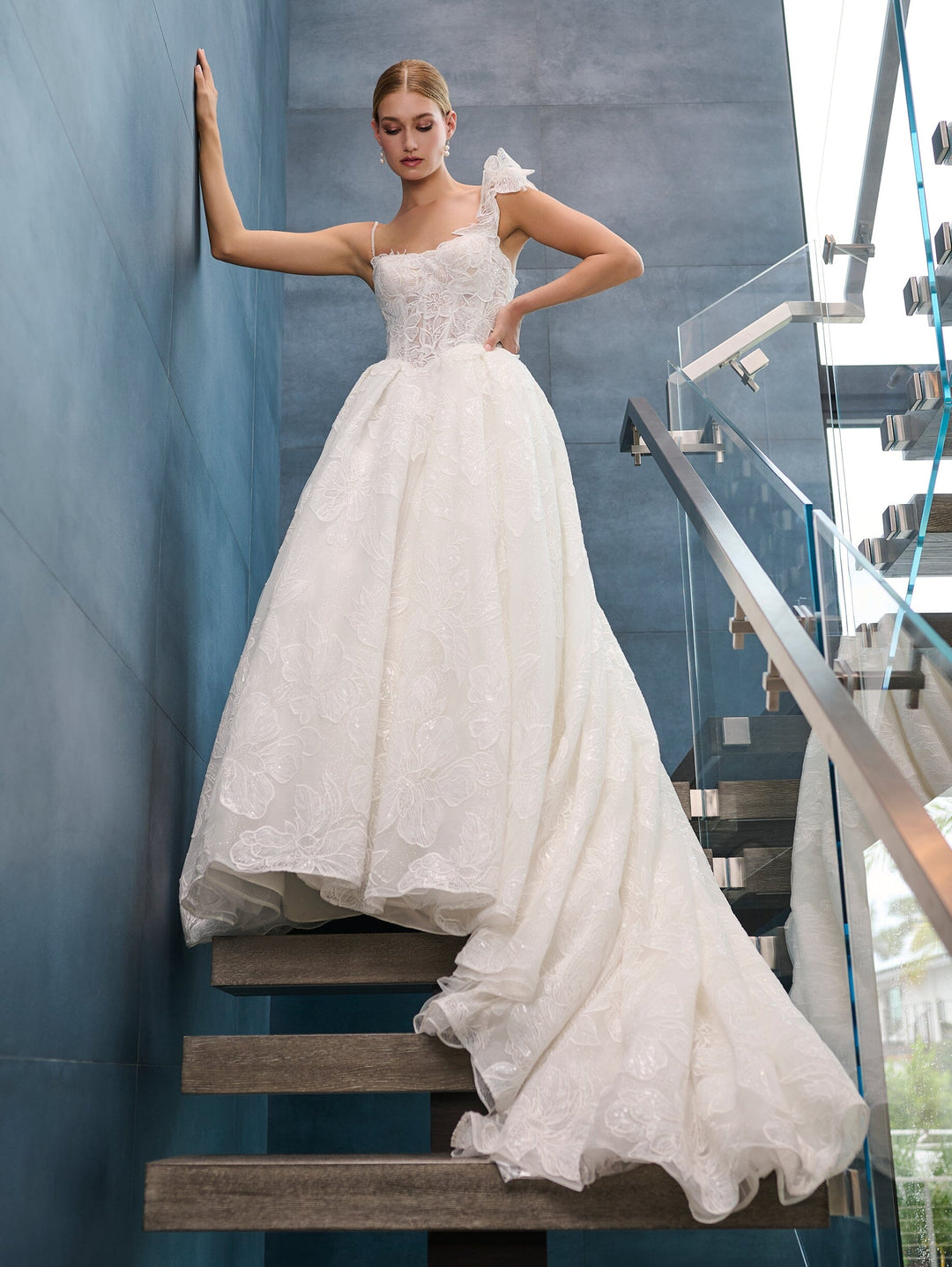 Overlace Ball Gown in Ivory