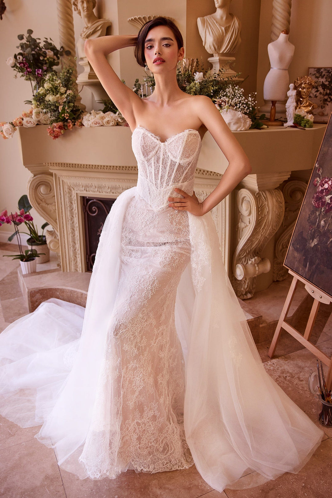 la divine dresses Long Pleated Slit Formal Prom Dress LaDivine CD418 this classic design has been updated with an elegant ruched waistline for an added touch of glamour FORMAL DRESSES