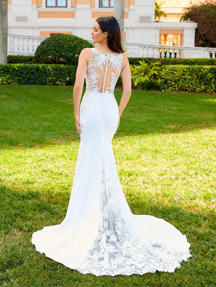 Lace V-Neck Mermaid Bridal Gown by Adrianna Papell 31194