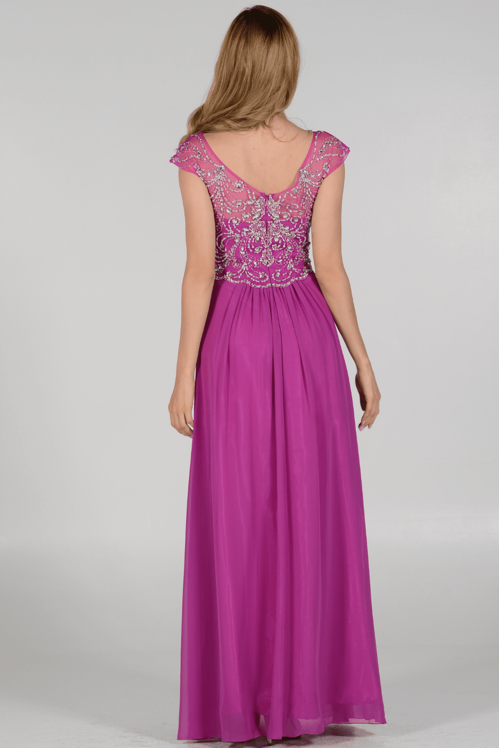 Long A-Line Gown By Poly USA 7122 Orchid / S Long A-Line Gown By Poly USA 7122 Orchid / S