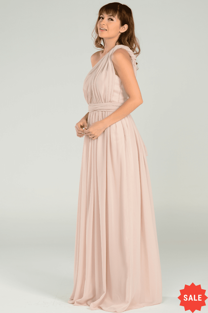 Long Convertible Chiffon Dress by Poly USA 7156