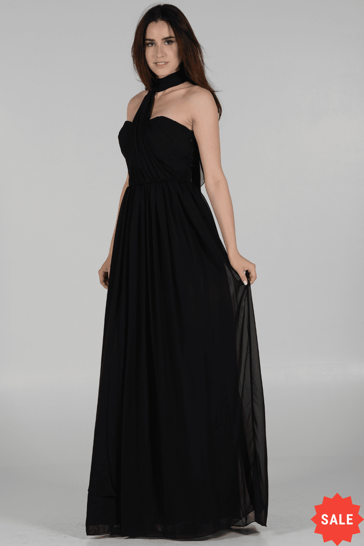 Long Convertible Chiffon Dress by Poly USA 7156