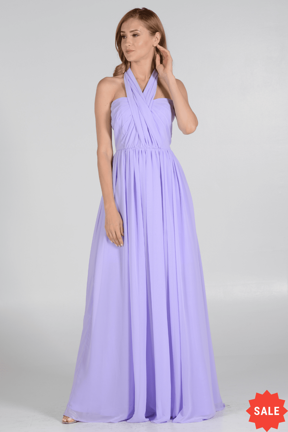 Long Convertible Chiffon Dress by Poly USA 7156