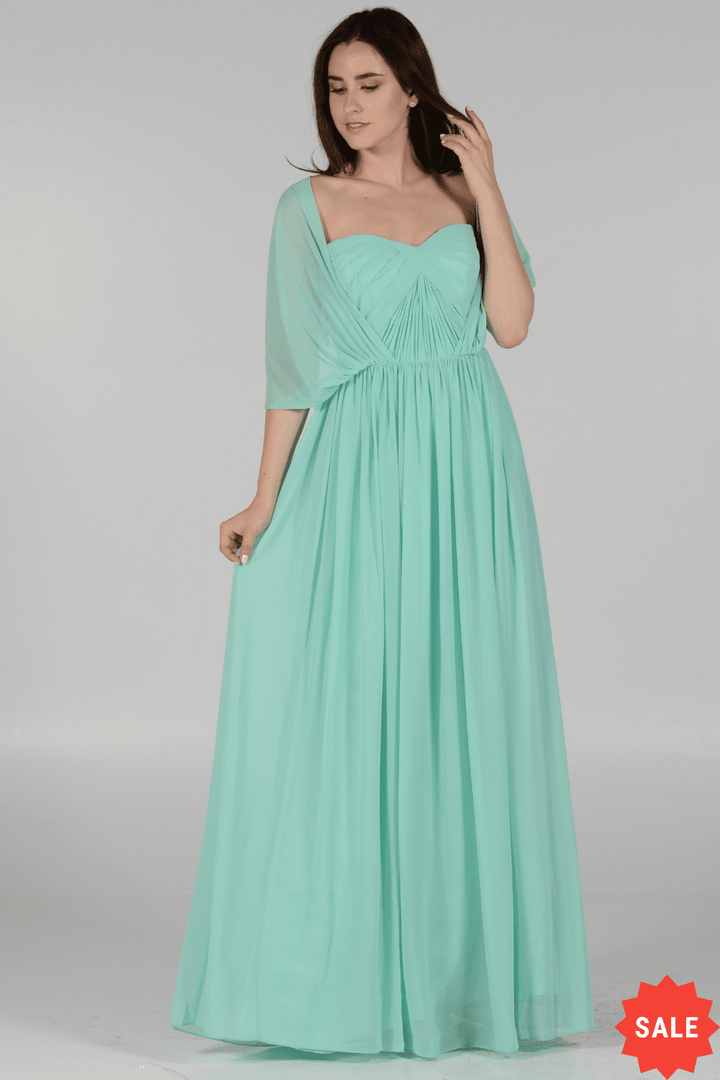 Long Convertible Chiffon Dress by Poly USA 7156