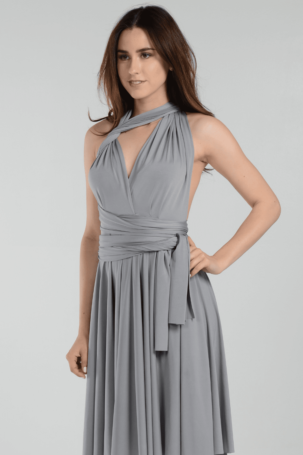 Long Convertible Jersey Dress by Poly USA 7022