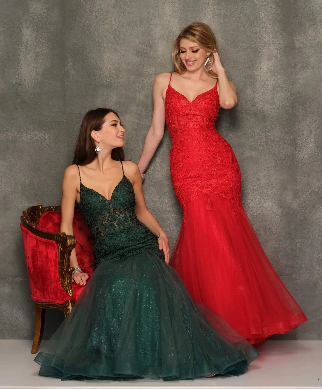 open lace back dress Dave and Johnny Long Red Prom Dress 11157 Red / 00