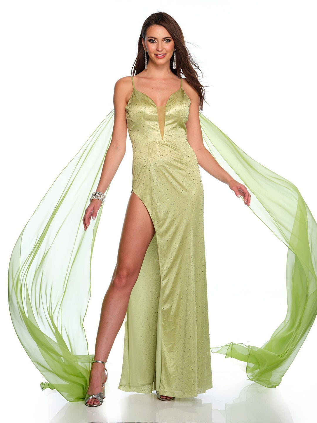 Long Evening Dress by Dave and Johnny 11597 Green / 0 Long Evening Dress by Dave and Johnny 11597 Green / 0