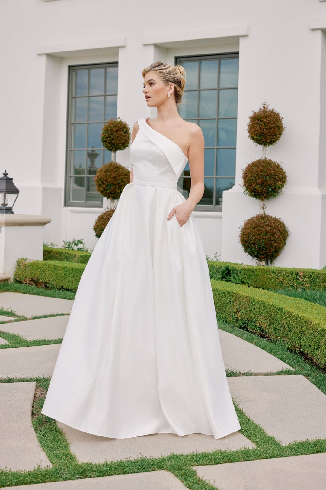 Long One Shoulder A-line Dress by Nox Anabel E469 ABC Fashion Long One Shoulder A-line Dress by Nox Anabel E469 ABC Fashion