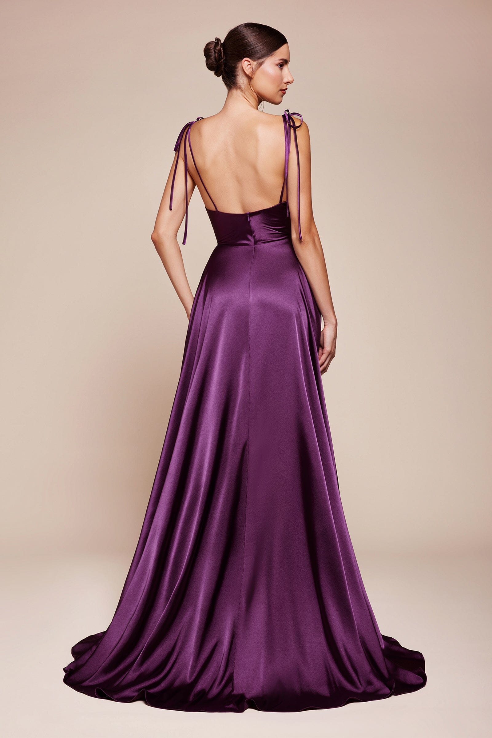 Long Satin A-line Dress by Cinderella Divine BD104 – ABC Fashion
