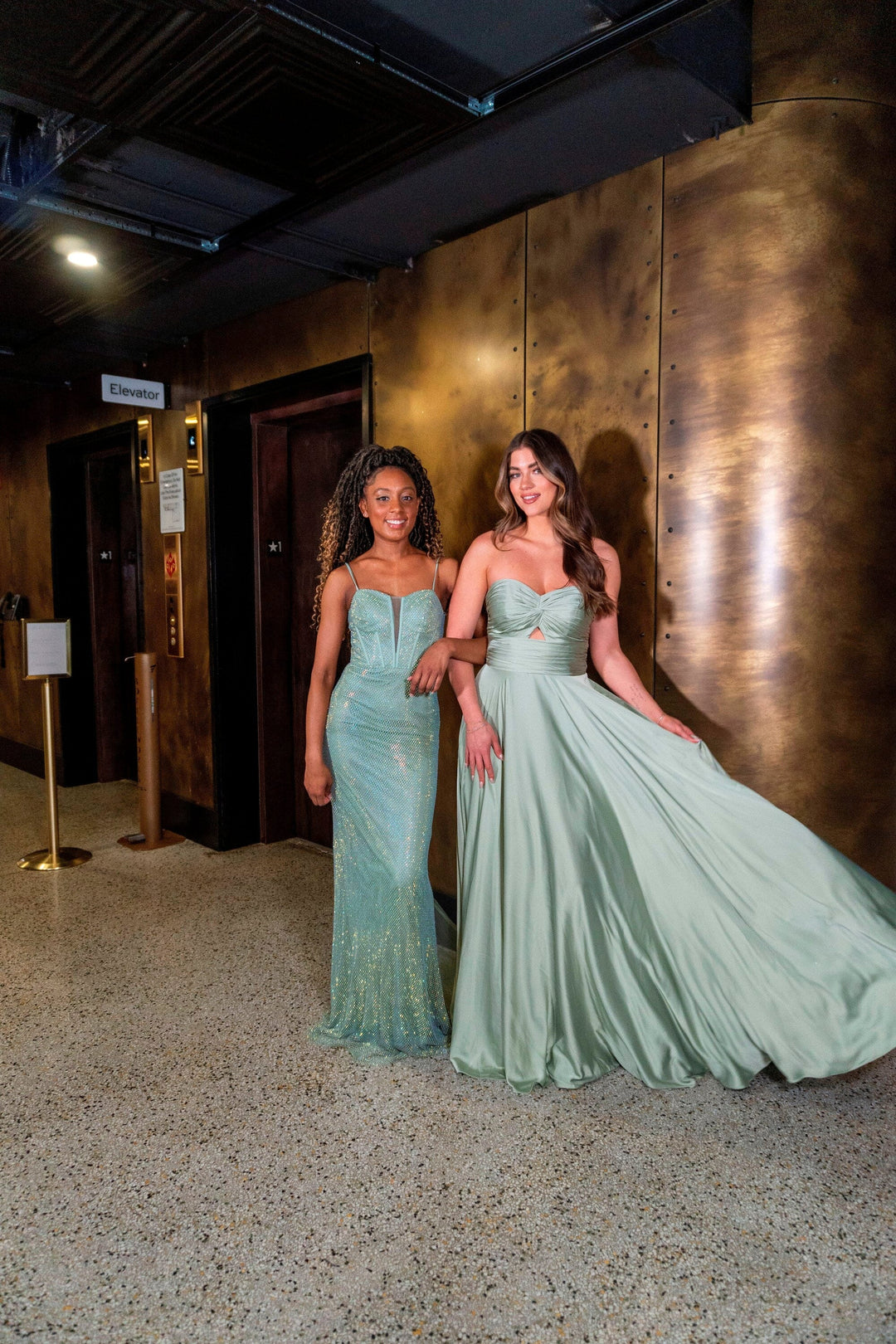 Long Satin Strapless Keyhole Dress by Ladivine 7496 Long Satin Strapless Keyhole Dress by Ladivine 7496