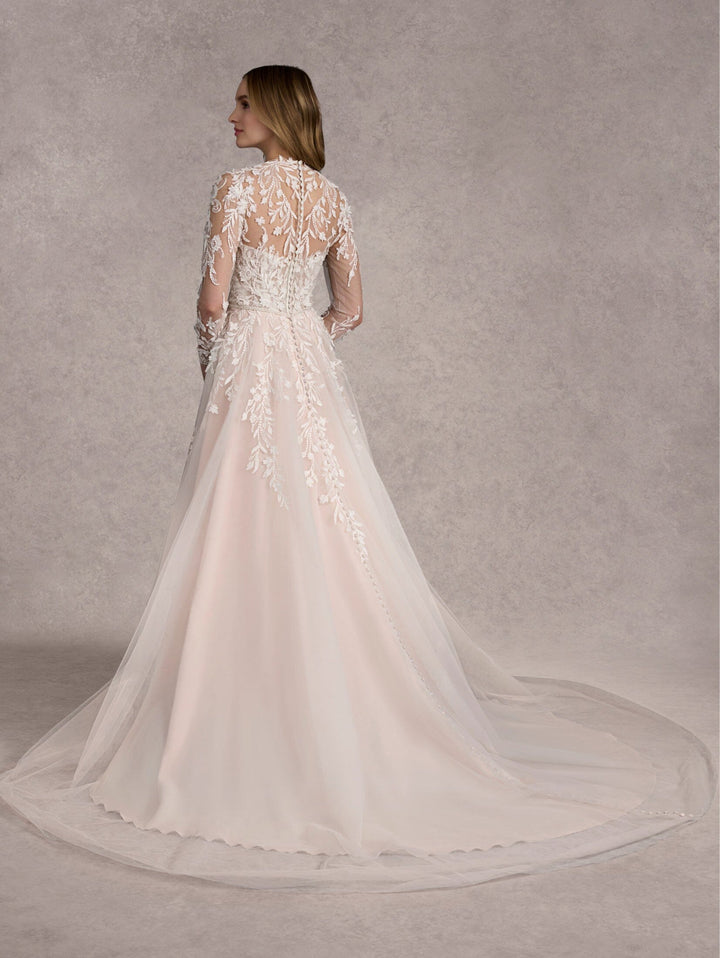 Long Sleeve A-line Bridal Gown by Adrianna Papell 31264