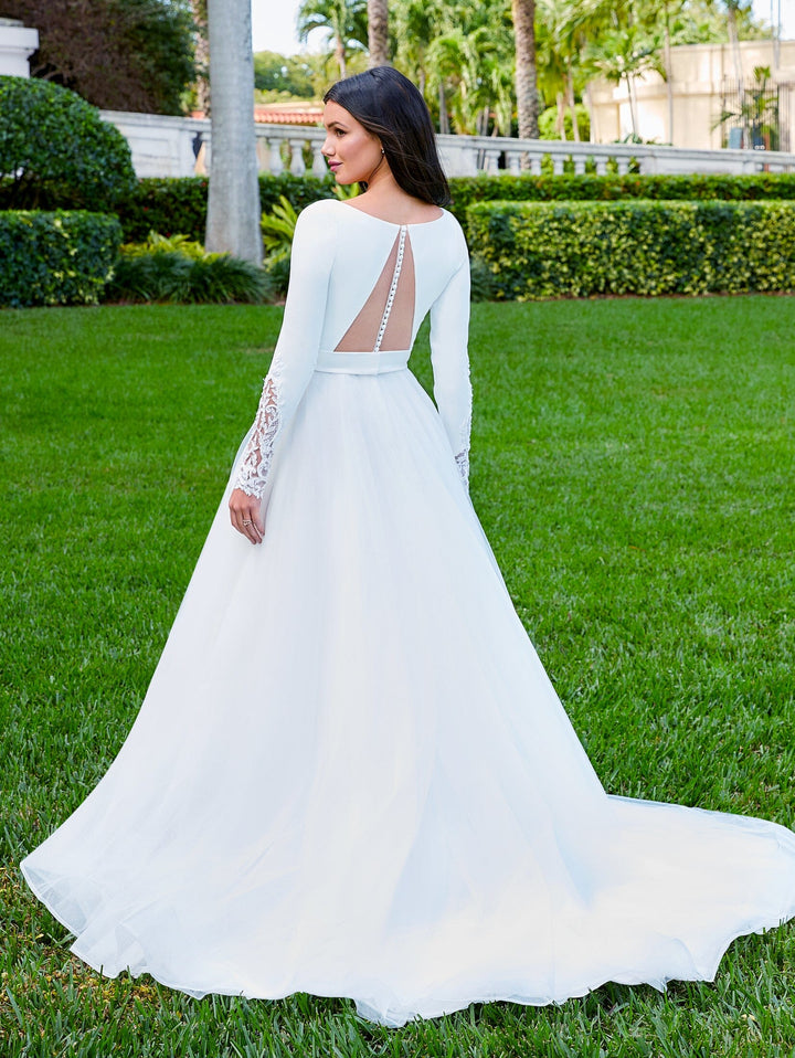 Long Sleeve A-line Wedding Gown by Adrianna Papell 31199