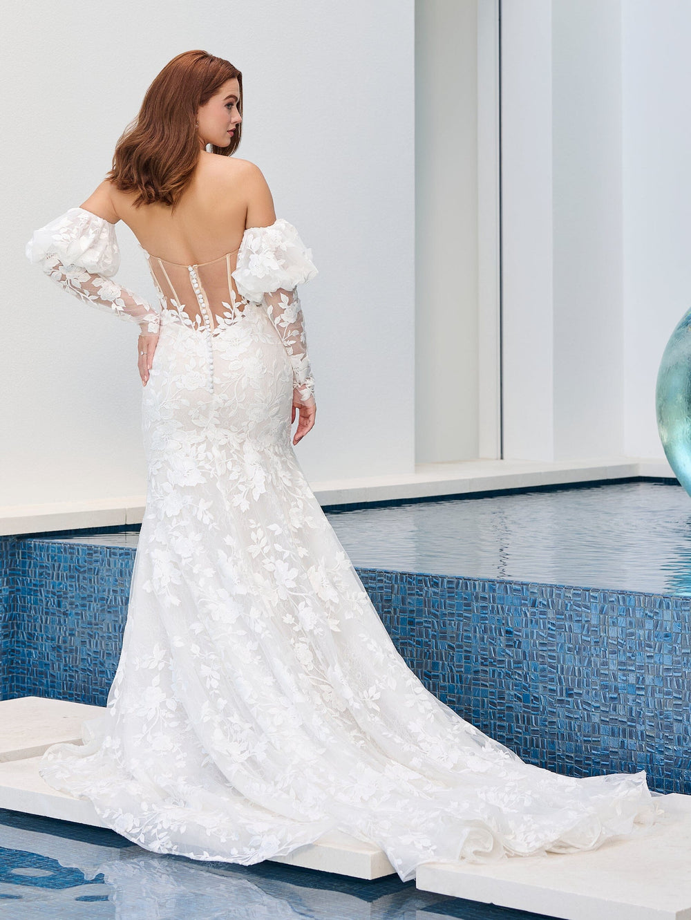 mermaid wedding dress with corset Custom Lace Bridal Handmade 3D Flowers, Sexy Elegant Party & Formal Event Gown this dress will make you feel confident and beautiful on your special day Boho Mermaid Wedding Dress Mermaid