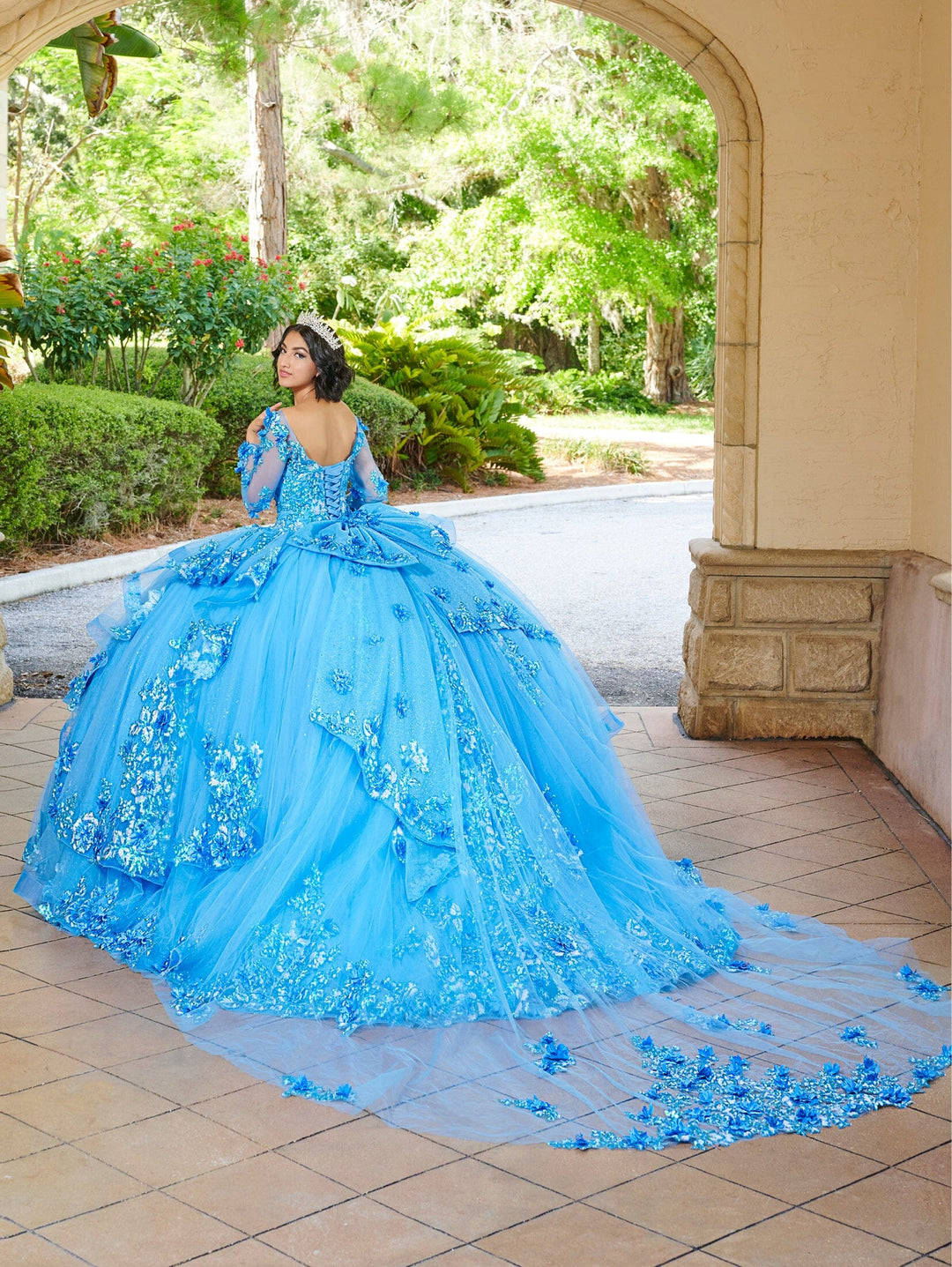 Long Sleeve Quinceanera Dress by House of Wu 26082