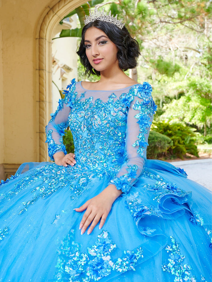 Long Sleeve Quinceanera Dress by House of Wu 26082