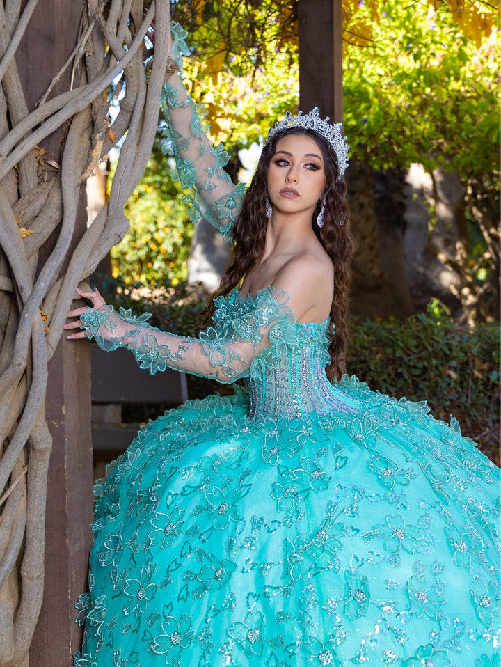 Long Sleeve Strapless Ball Gown by LizLuo Quince 26085