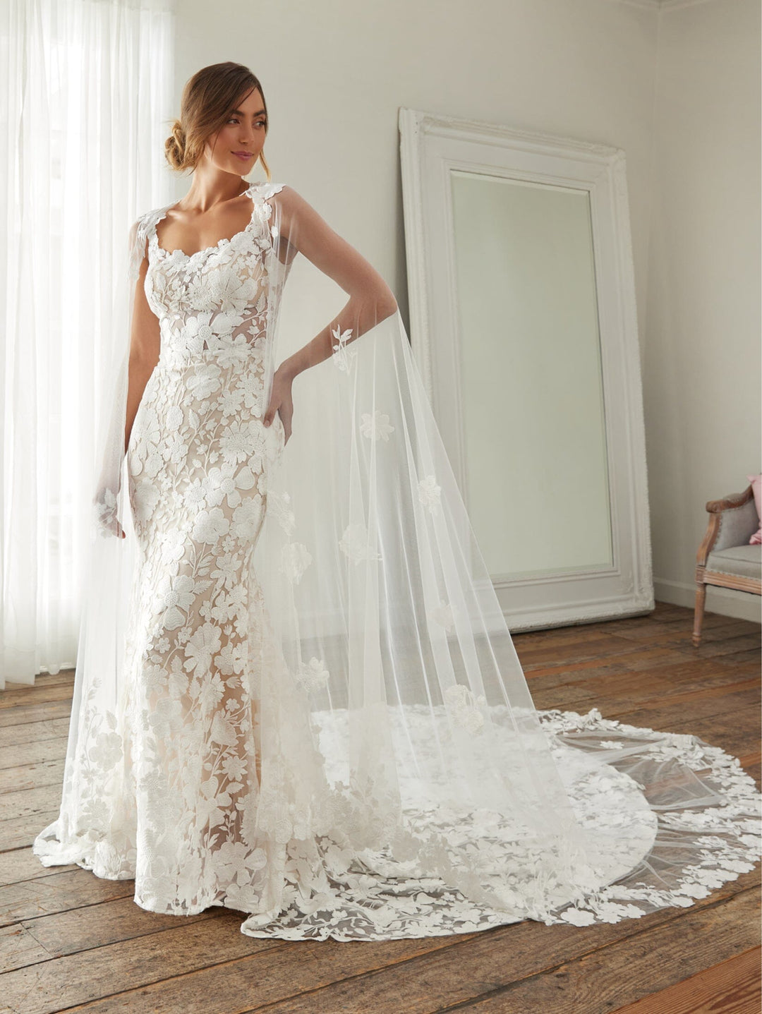Long Sleeve Trumpet Bridal Gown by Adrianna Papell 31232