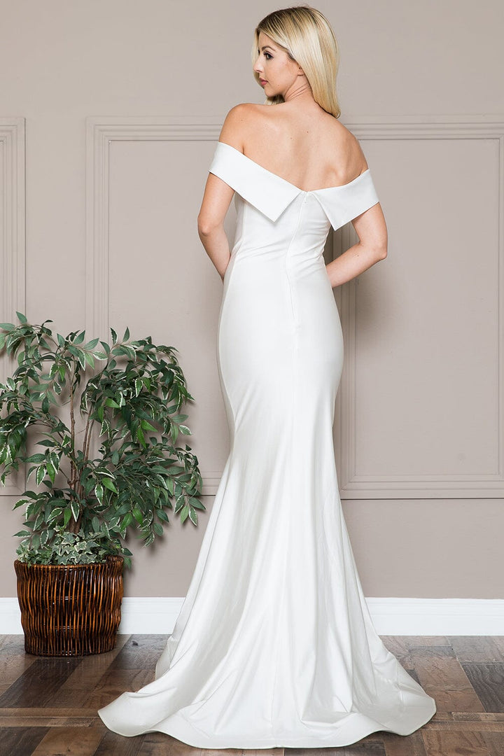 Lycra Off Shoulder Mermaid Dress by Amelia Couture 373