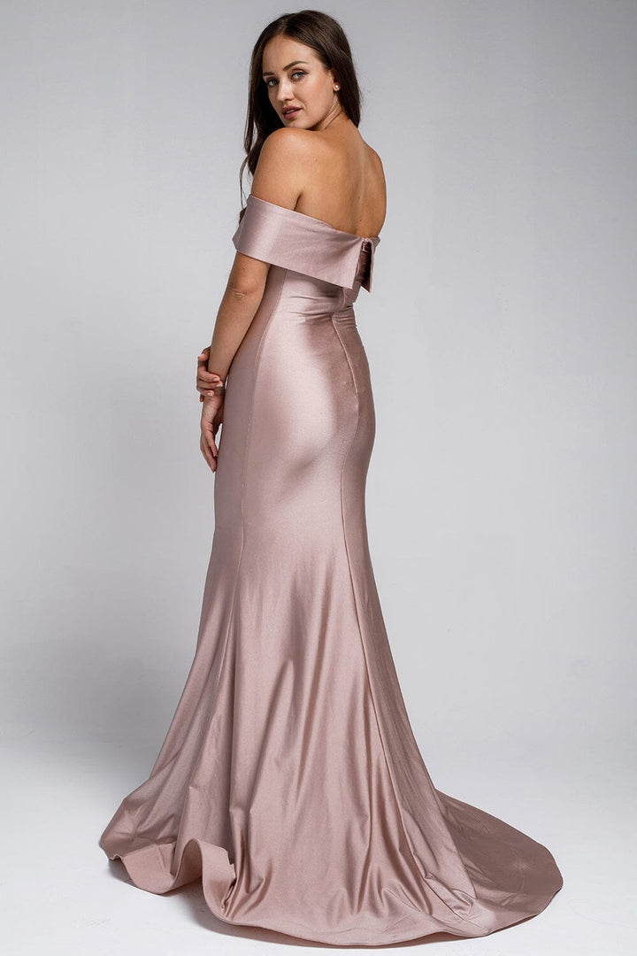 Lycra Off Shoulder Mermaid Dress by Amelia Couture 373
