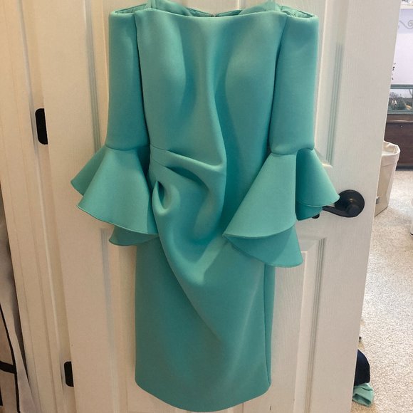 Scuba Bell Sleeve Cocktail Dress by Jovani 59992