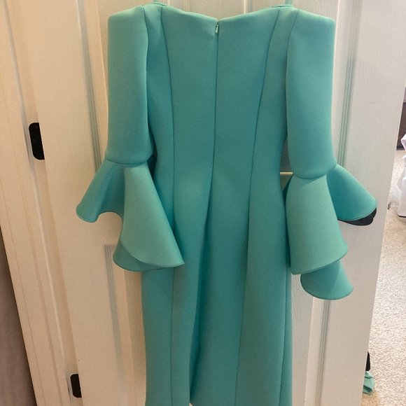 Scuba Bell Sleeve Cocktail Dress by Jovani 59992