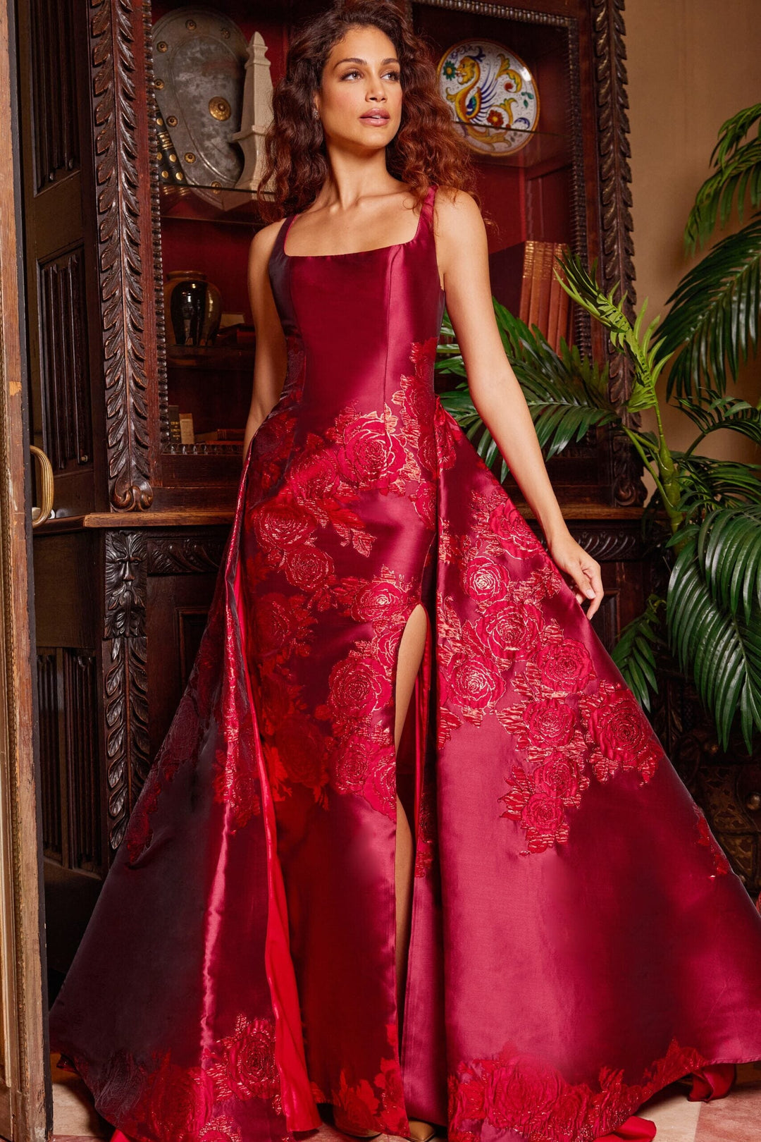Mikado Sleeveless A-line Gown by Jovani 07441