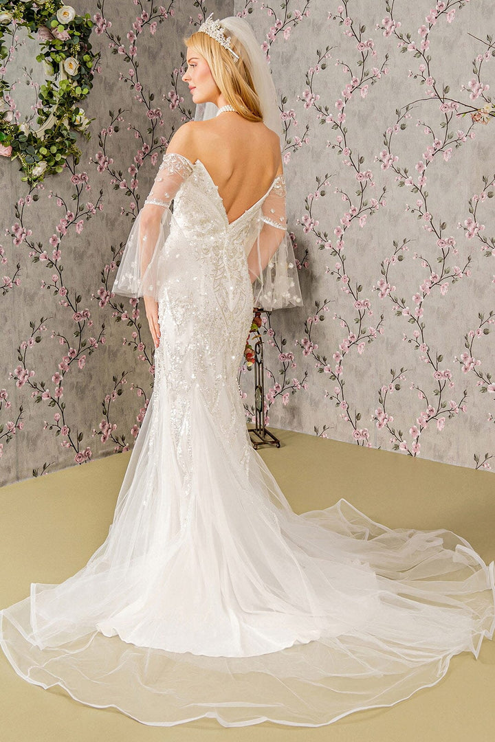 Off Shoulder Bell Sleeve Bridal Gown by GLS Gloria GL3426