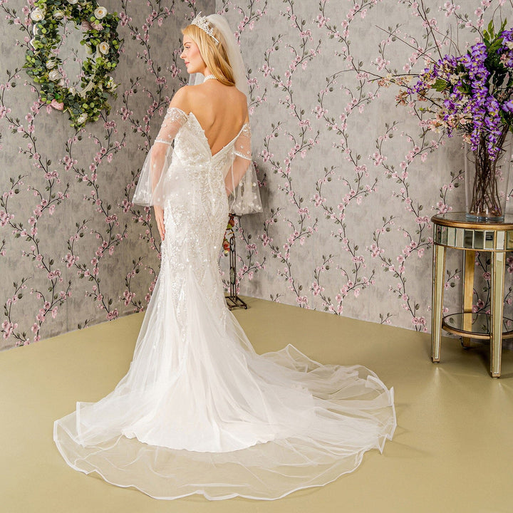 Off Shoulder Bell Sleeve Bridal Gown by GLS Gloria GL3426