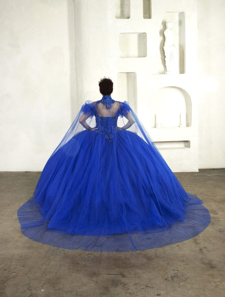 Off Shoulder Cape Ball Gown by Calla SCL-30010