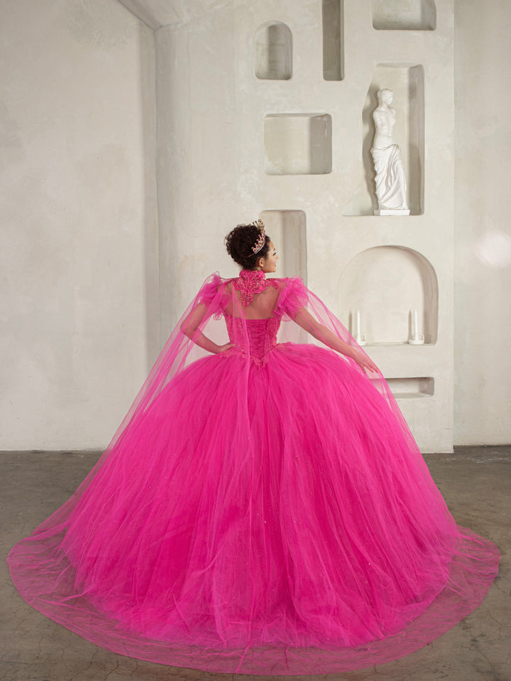 Off Shoulder Cape Ball Gown by Calla SCL-30010